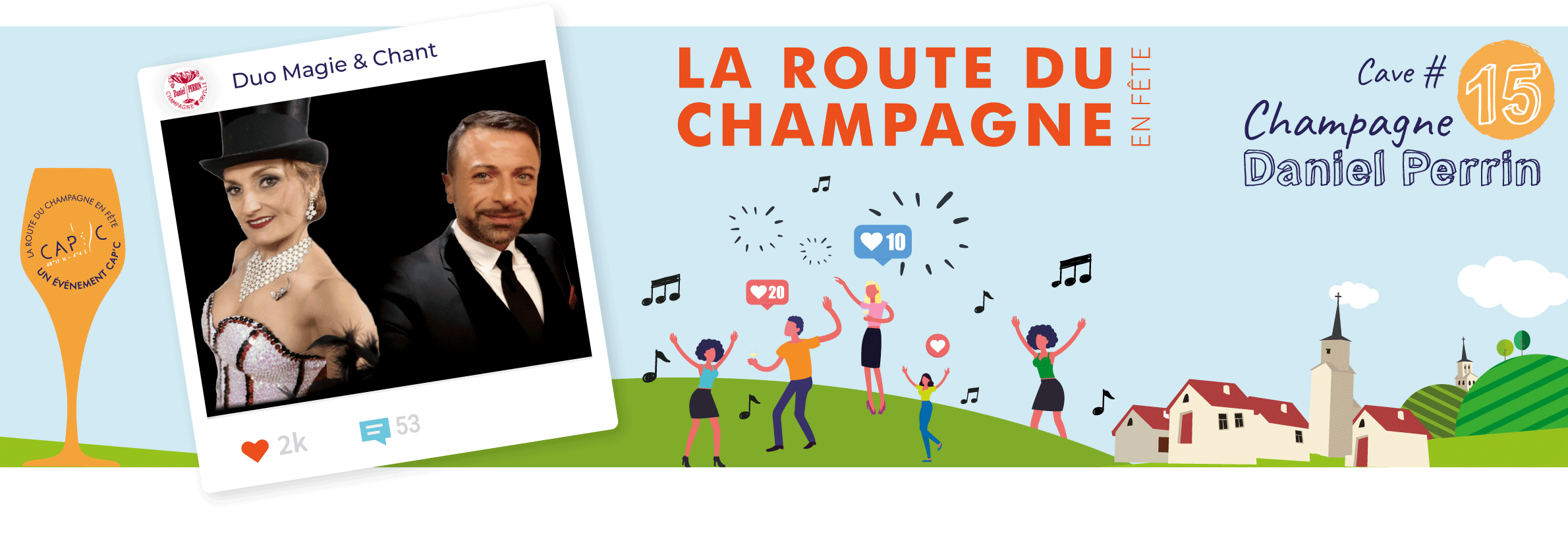 Animation Route du Champagne en Fête 2022 - Cave n°15 Duo Magie et Chant