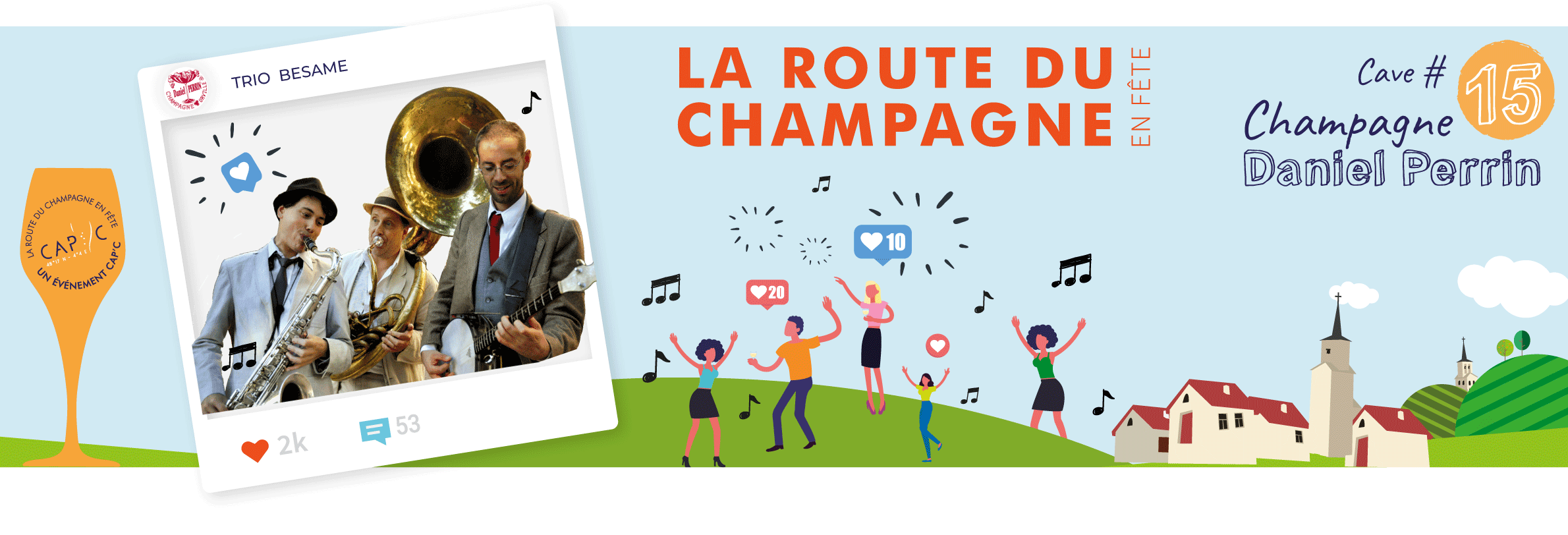 Animation Route du Champagne en Fête 2022 - Cave n°15 Trio Besame